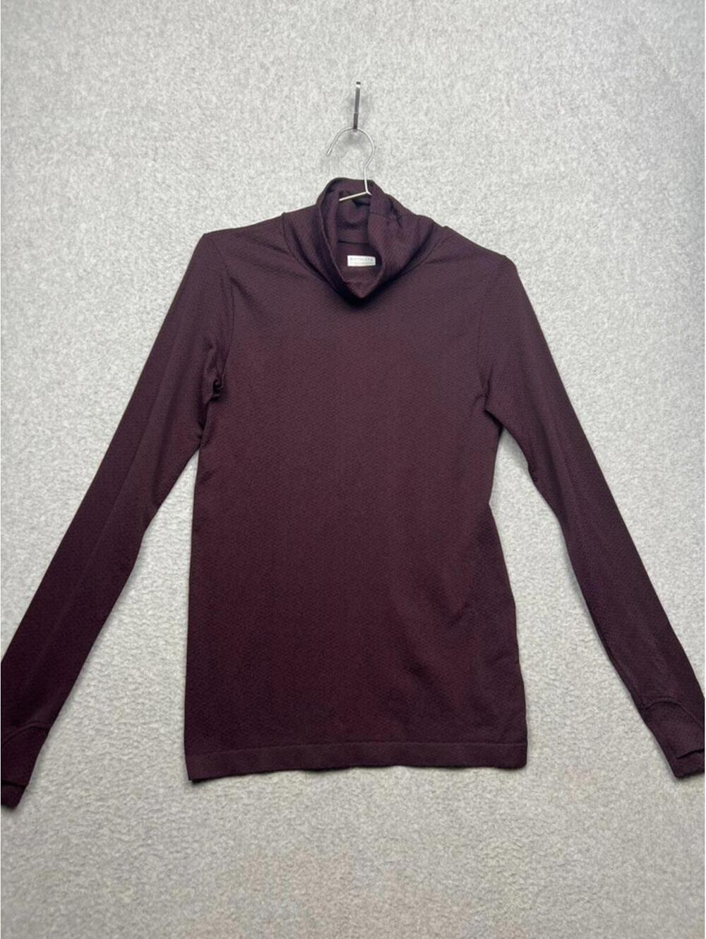 Athleta Flurry Elemental Turtleneck Shirt Long Sleeve Womens M Thumbholes
